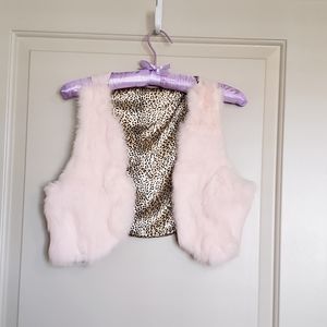 Bunny pink fur vest